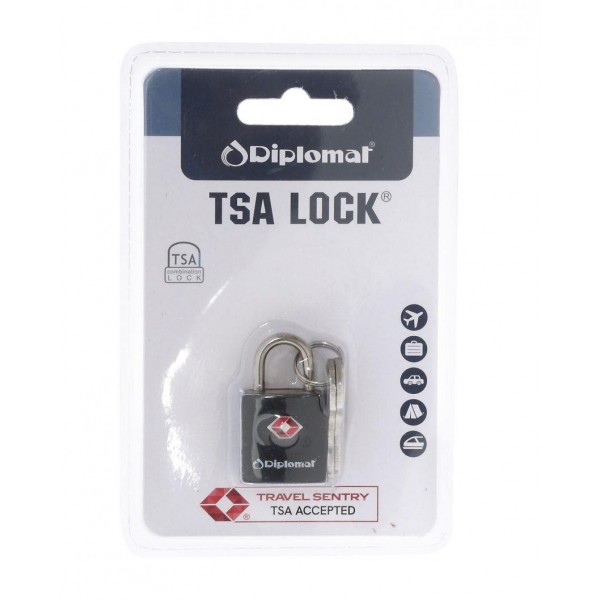 Λουκέτο ασφαλείας TSA με κλειδί Diplomat ACLOCK1 Μαύρο