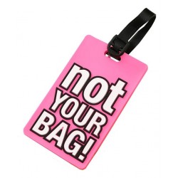 Ετικέτα αποσκευών Not Your Bag Ροζ