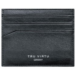 Καρτοθήκη Δέρμα Tru Virtu Wallet Soft Μαύρο Nappa