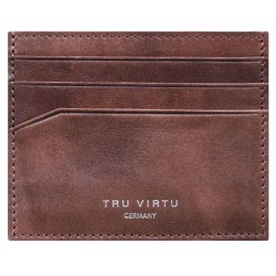Καρτοθήκη Δέρμα Tru Virtu Wallet Soft 17104000404 Καφέ Nappa