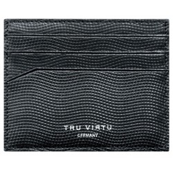 Καρτοθήκη Δέρμα Tru Virtu Wallet Soft 17104000307 Μαύρο Κροκό
