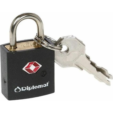 Λουκέτο ασφαλείας TSA με κλειδί Diplomat ACLOCK4 Μαύρο hover