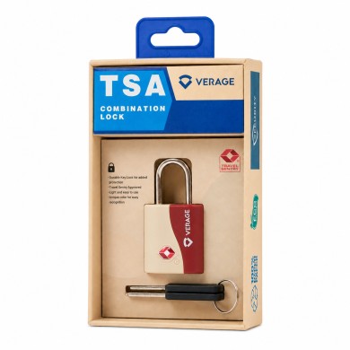 Λουκέτο ασφαλείας TSA με κλειδί Verage VG5134 Μπορντώ