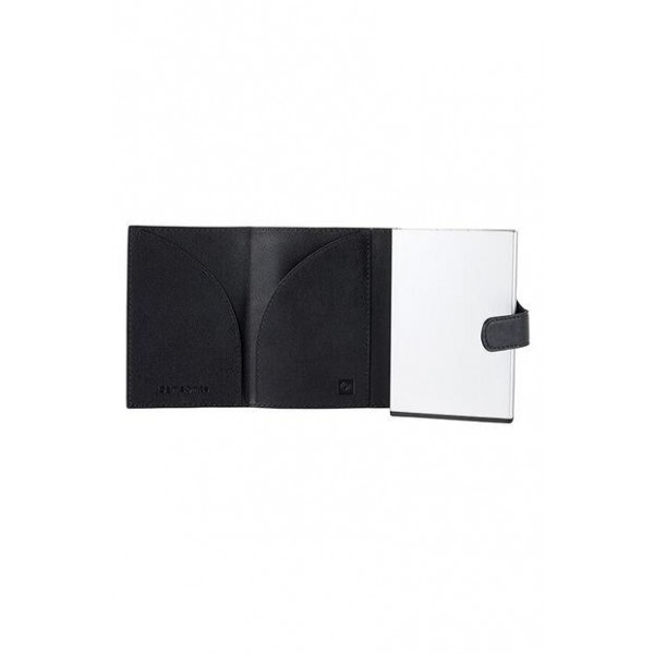 Καρτοθήκη-Πορτοφόλι Δέρμα/Αλουμίνιο Samsonite Alu Fit 133890-1041 Μαύρο