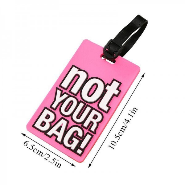 Ετικέτα αποσκευών Not Your Bag Ροζ