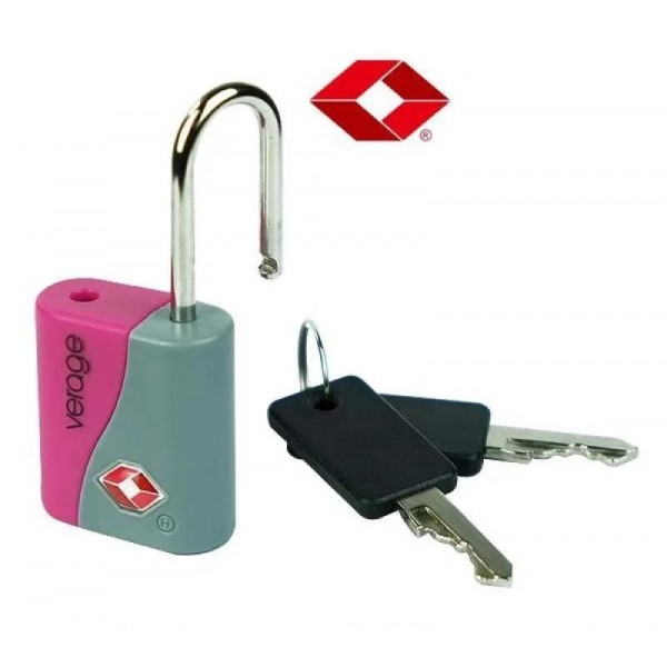 Λουκέτο ασφαλείας TSA με κλειδί Verage VG5134 Ροζ