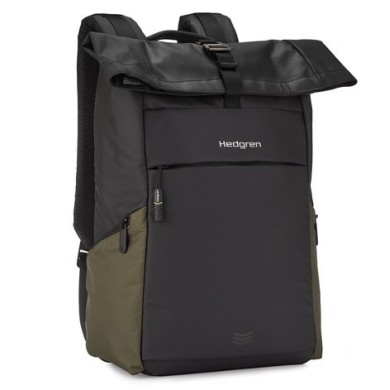 Τσάντα Πλάτης Laptop 15.6'' Hedgren Line HCOM03/163 Μαύρο/Λαδί