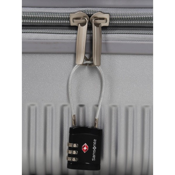 Λουκέτο συνδυασμού TSA με συρματόσχοινο Samsonite 121296-1041 Μαύρο