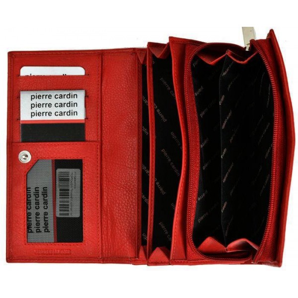 Πορτοφόλι Γυναικείο Δέρμα Pierre Cardin PC0236 Κόκκινο