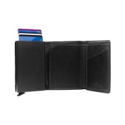 Καρτοθήκη-Πορτοφόλι Δέρμα/Αλουμίνιο The Chesterfield Brand Palma C08.038300 Μαύρο ΑΝΔΡΙΚΑ