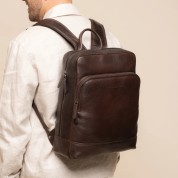 Τσάντα Πλάτης Δέρμα Laptop 15,6'' The Chesterfield Brand Marvello C58.035001 Καφέ