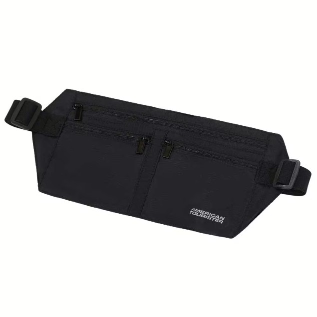 Εσωτερικό Τσαντάκι Μέσης Ασφαλείας RFID American Tourister Money Belt 160375-1041 Μαύρο