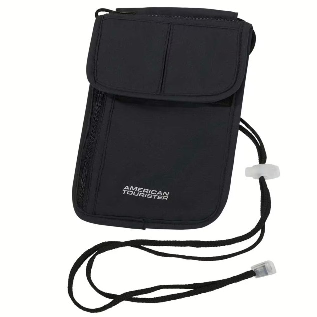 Εσωτερικό Τσαντάκι Λαιμού Ασφαλείας RFID American Tourister Neck Pouch 160376-1041 Μαύρο