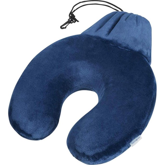 Μαξιλάρι Ταξιδίου Samsonite Memory Foam Pillow + Pouch 121244-1549 Μπλε ΑΞΕΣΟΥΑΡ ΤΑΞΙΔΙΟΥ