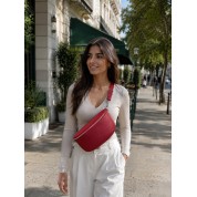 Τσαντάκι Μέσης/Χιαστί Δέρμα Vero 88081 Κόκκινο