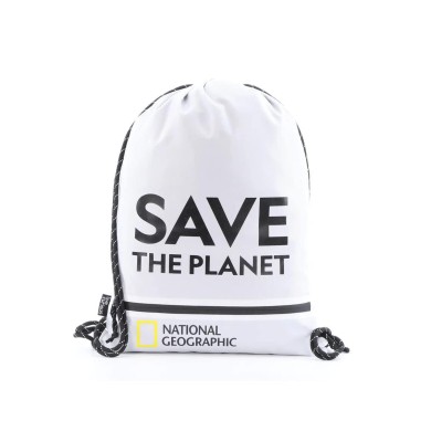Σακίδιο Πλάτης National Geographic Drawstring N08904-01 Λευκό Για κάθε μέρα