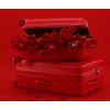Βαλίτσα Μεσαία 67εκ Verage Rome VG19006-M Κόκκινο