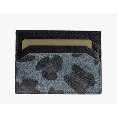 Καρτοθήκη Δέρμα 7Dots Leopard SD90-005 Μαύρο/Μπλε hover