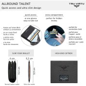 Καρτοθήκη Δέρμα Tru Virtu Wallet Soft 17104000307 Μαύρο Κροκό Αξεσουάρ