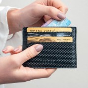 Καρτοθήκη Δέρμα Tru Virtu Wallet Soft 17104000307 Μαύρο Κροκό Αξεσουάρ